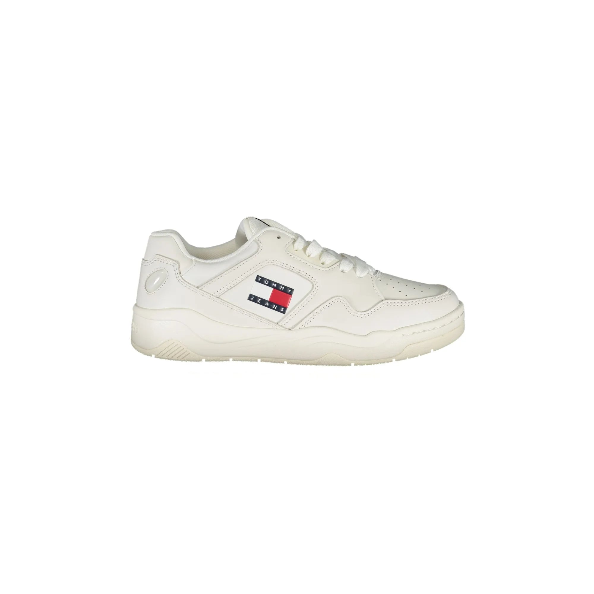 TOMMY HILFIGER Calzatura Sportiva Donna Bianca con Dettagli a Contrasto Sneakers Bianco - foto prodotto